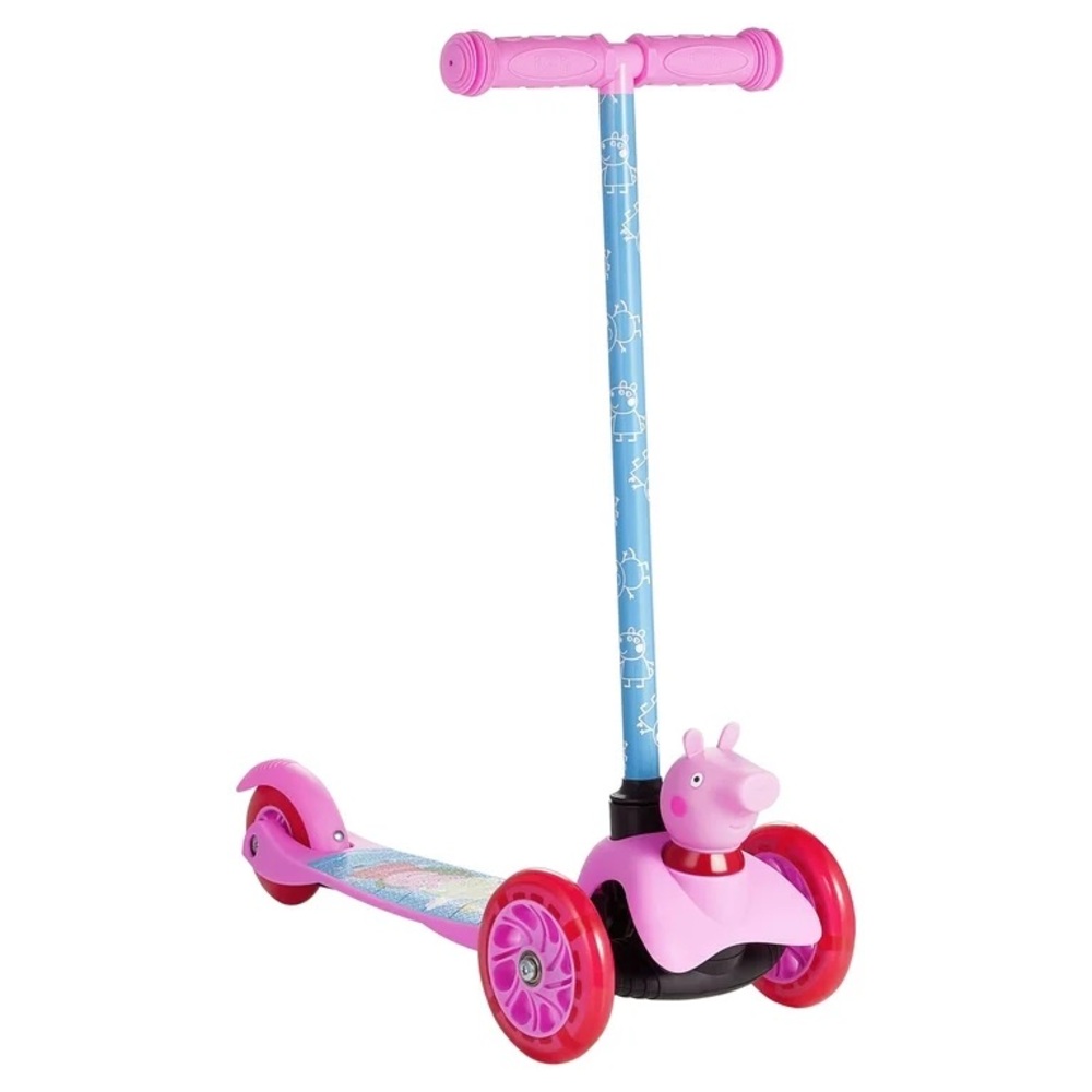 Peppa Pig Ride-N-Glide Buddies 3D Toddler Scooter, 3 Wheel Scooter for Kids
